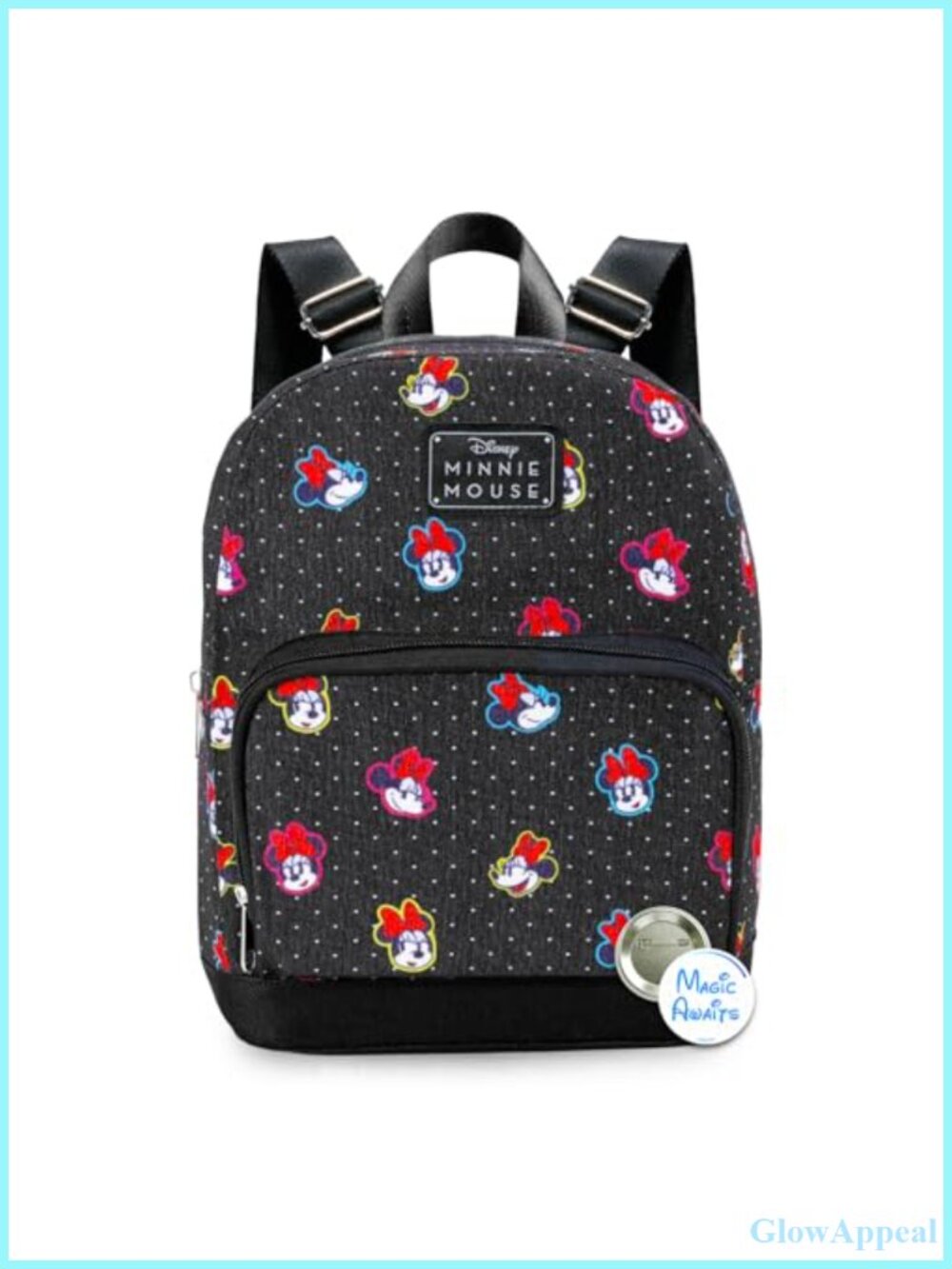Minnie Mouse Mini Backpack 10" Canvas Adjustable Shoulder Bag